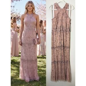 NWT ADRIANNA PAPELL DRESS GOWN WEDDING GUEST MOTHER OF THE BRIDE FORMAL EVENING